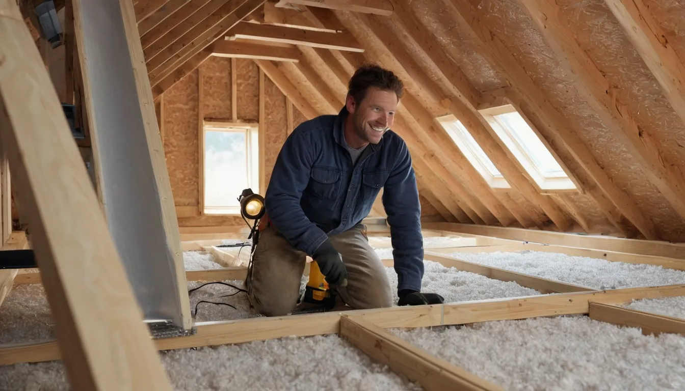 Provider checking an attic for signs of rodents in a the Gary area home